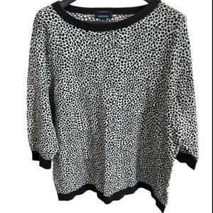 Landsend 3X leopard style‎ sweater